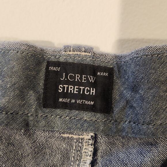 J Crew Mens Gray 10.5 Inch Chambray Stretch Shorts Size 38 Beach Nautical Preppy - Picture 4 of 11